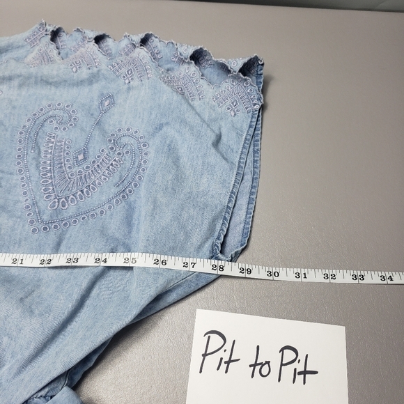 Luxology light blue chambray dress women's plus size 20 - Picture 10 of 13